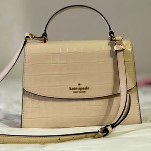 Kate Spade Top Handle Satchel Croc Embossed